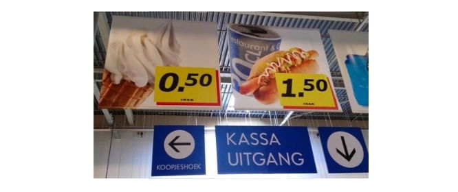 Peak-end rule - Buro Improof Ikea aanbiedingen bij de uitgang