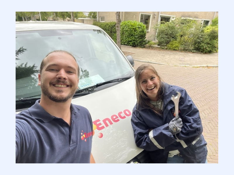 Klantbeleving in de praktijk: Eneco - Buro Improof Irene op pad met collega Jeroen