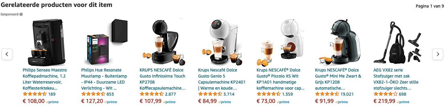 Het belang van Customer Lifetime Value - Buro Improof Amazon cross sell; voorbeeld voordeel CLV