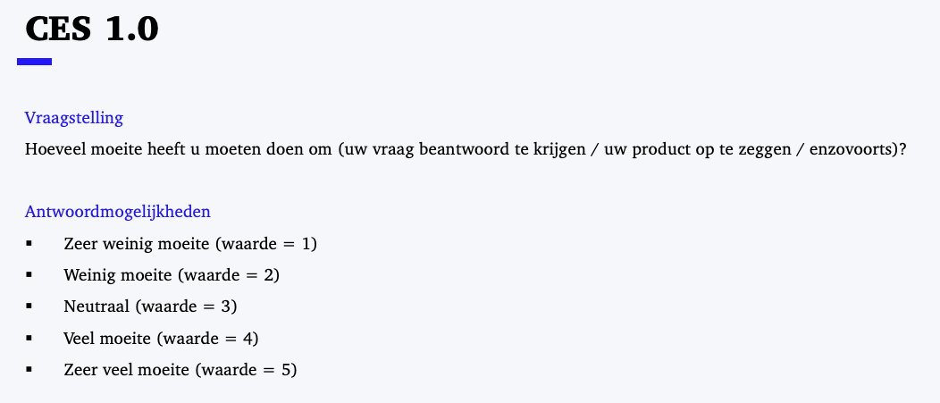 Customer effort score meten en verbeteren - Buro Improof Customer Efforte Score berekenen