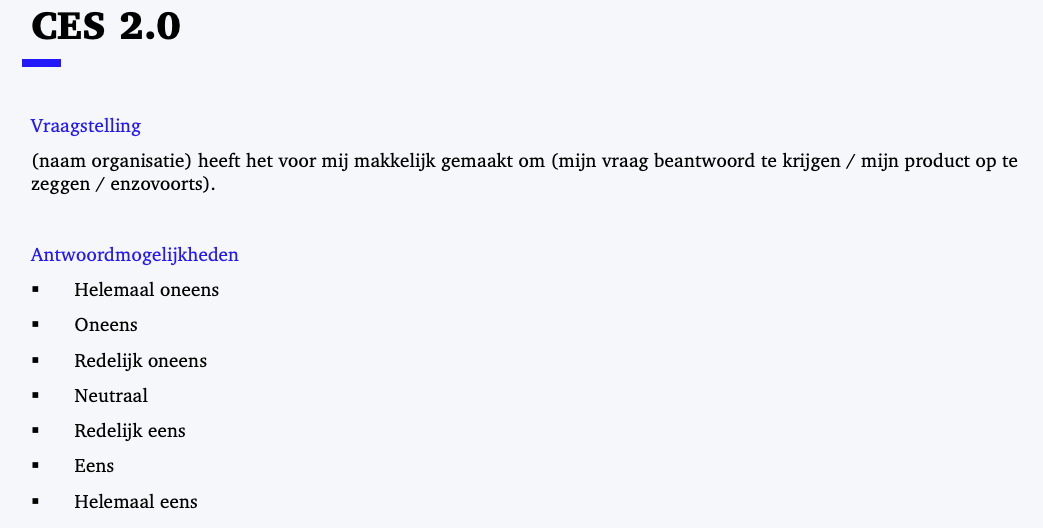 Customer effort score meten en verbeteren - Buro Improof ces customer effort score