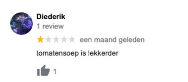 Google reviews bevestigen: Tomatensoep is lekkerder dan de Noordzee - Buro Improof Review